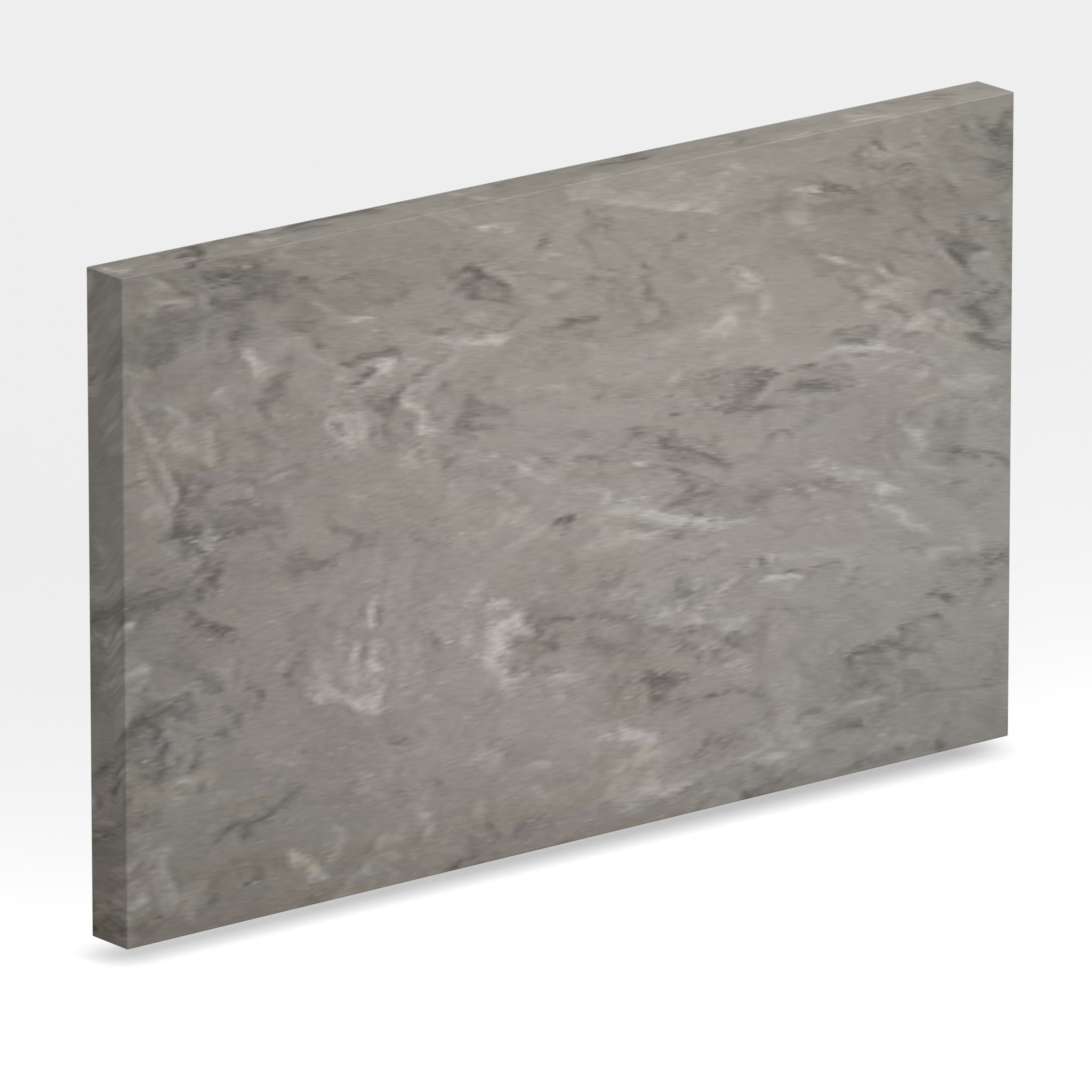 Rendu 3D de la tranche du coloris Ash Aggregate en Resine Corian