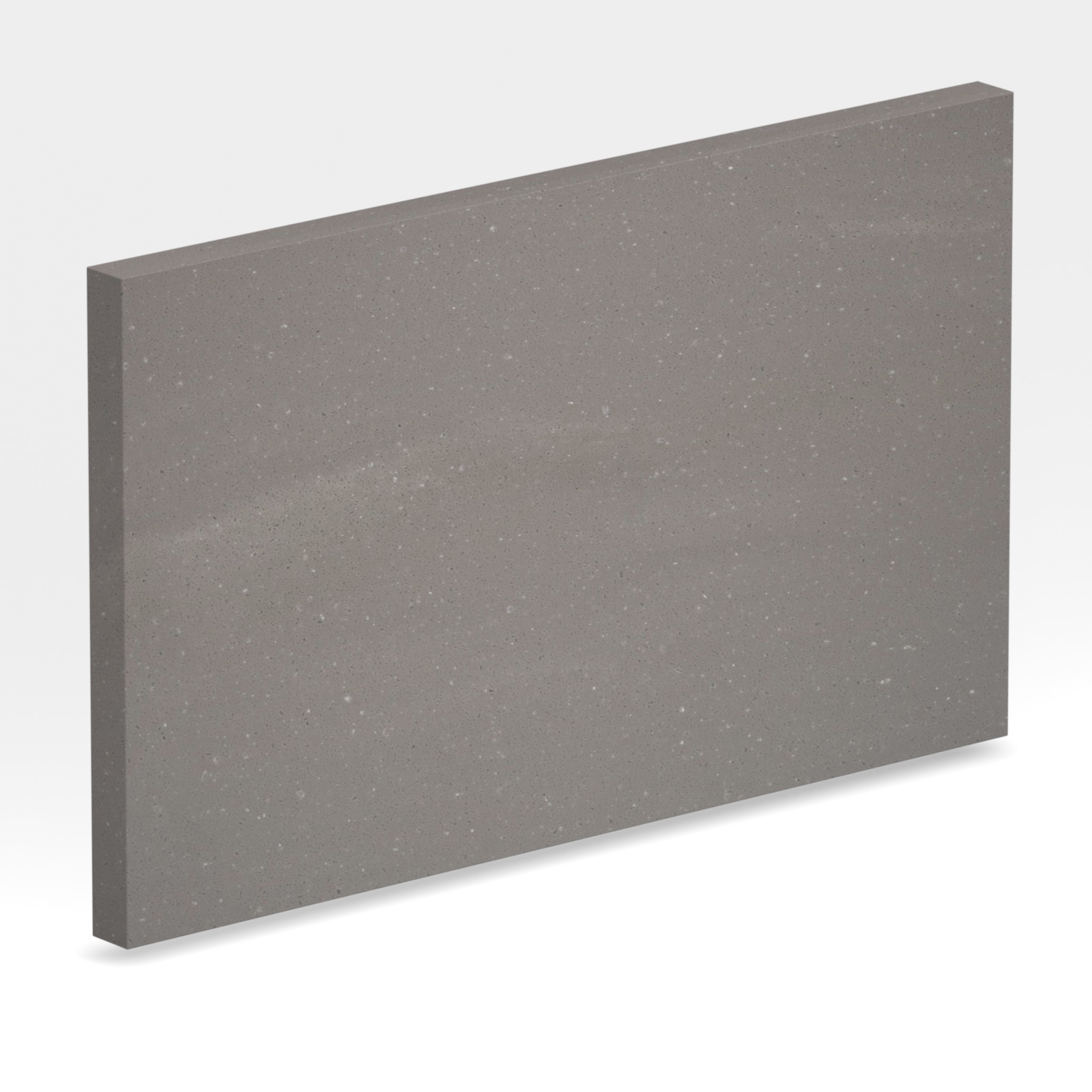 Rendu 3D de la tranche du coloris Ash Concrete en Resine Corian