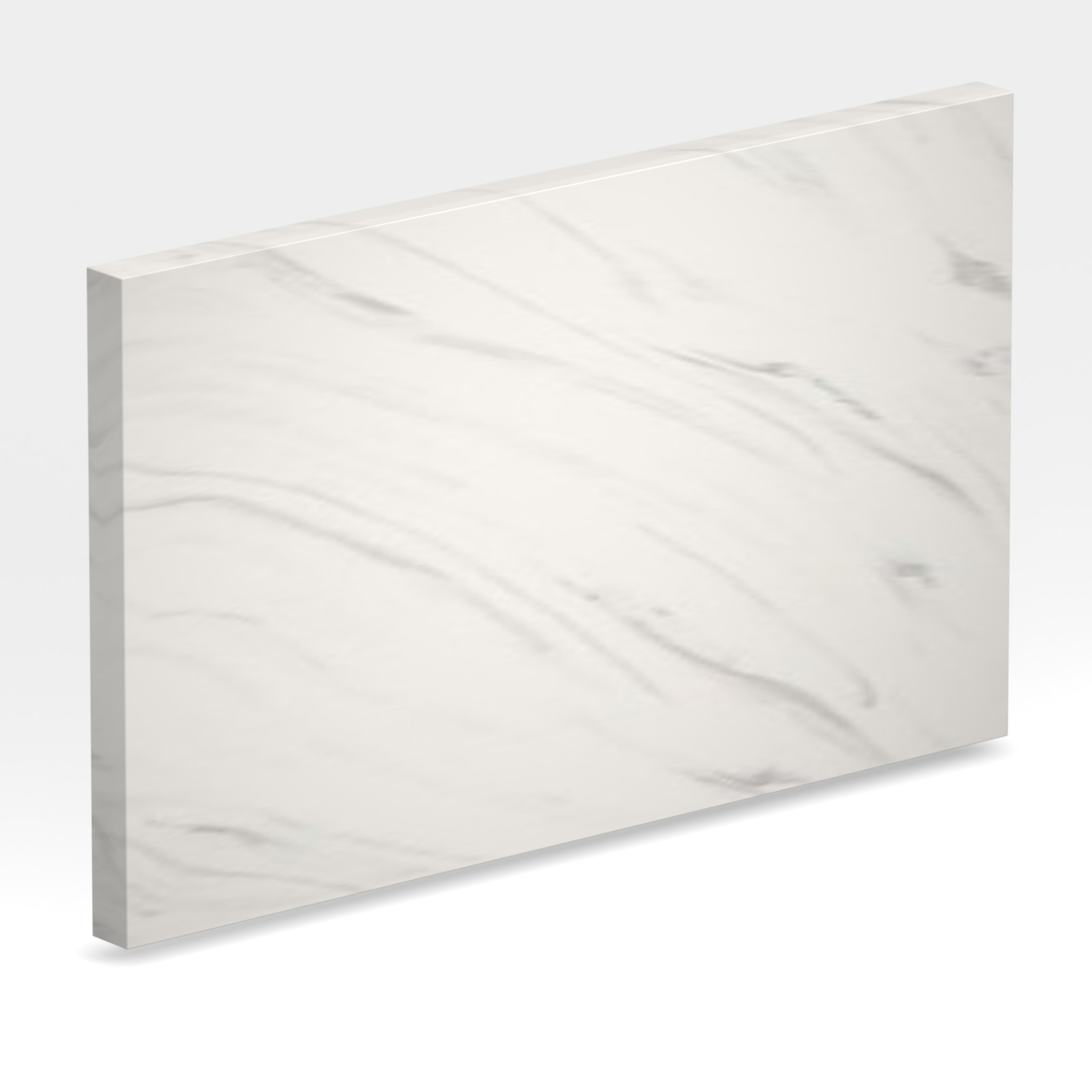 Rendu 3D de la tranche du coloris Calacatta Greige en Resine Corian