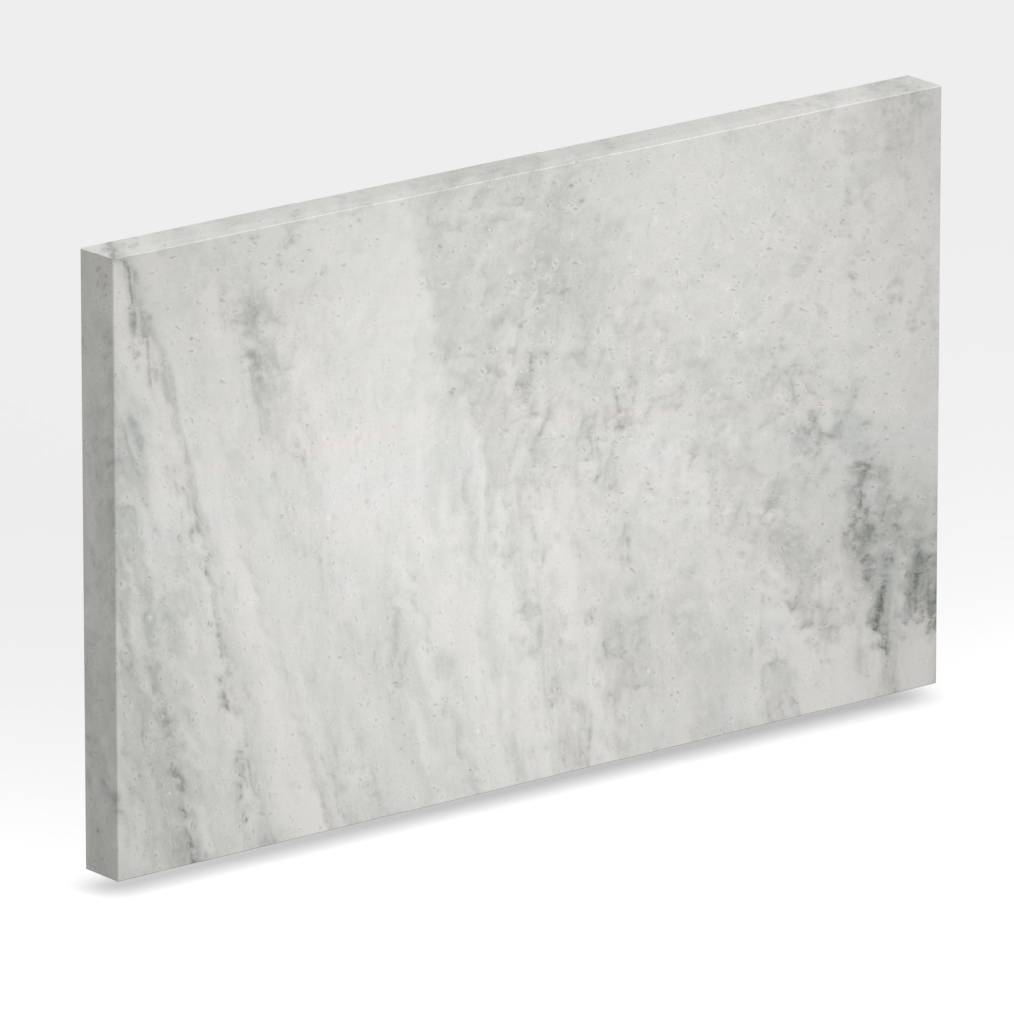Rendu 3D de la tranche du coloris Carrara Lino en Resine Corian