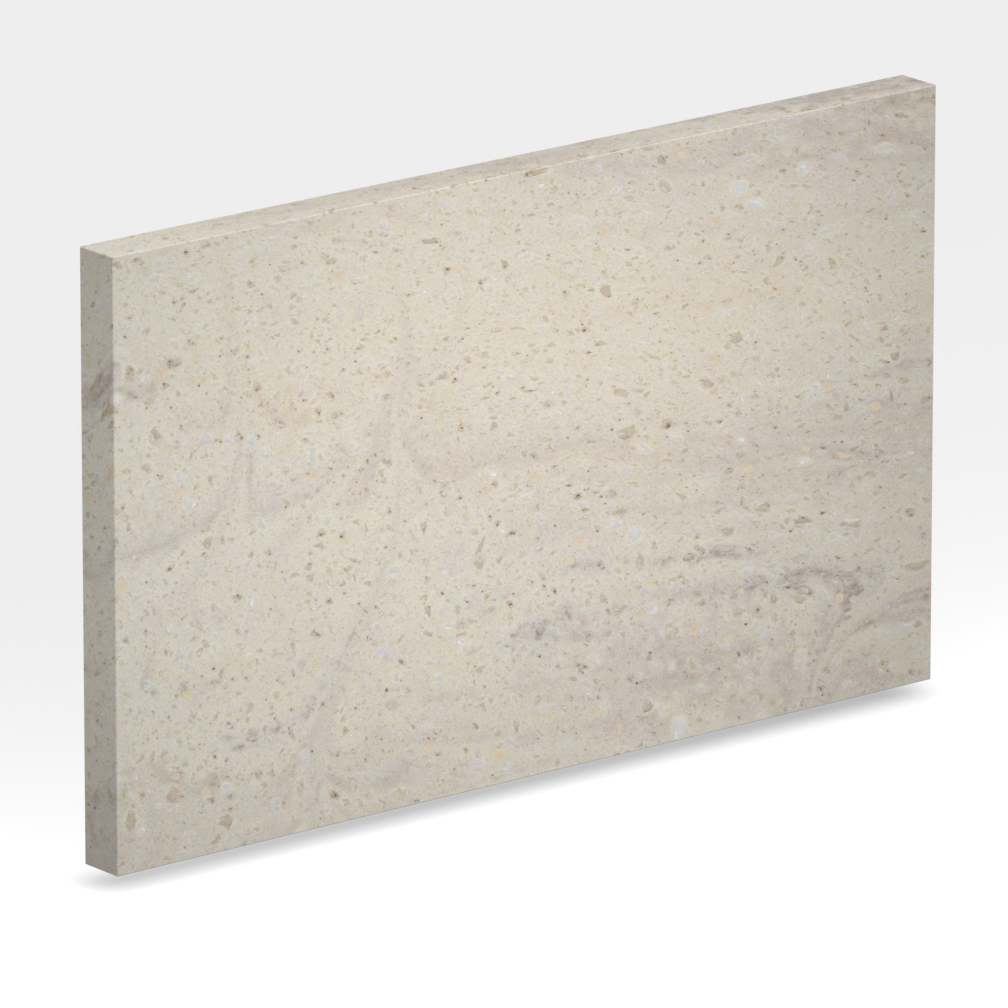 Rendu 3D de la tranche du coloris Clam Shell en Resine Corian