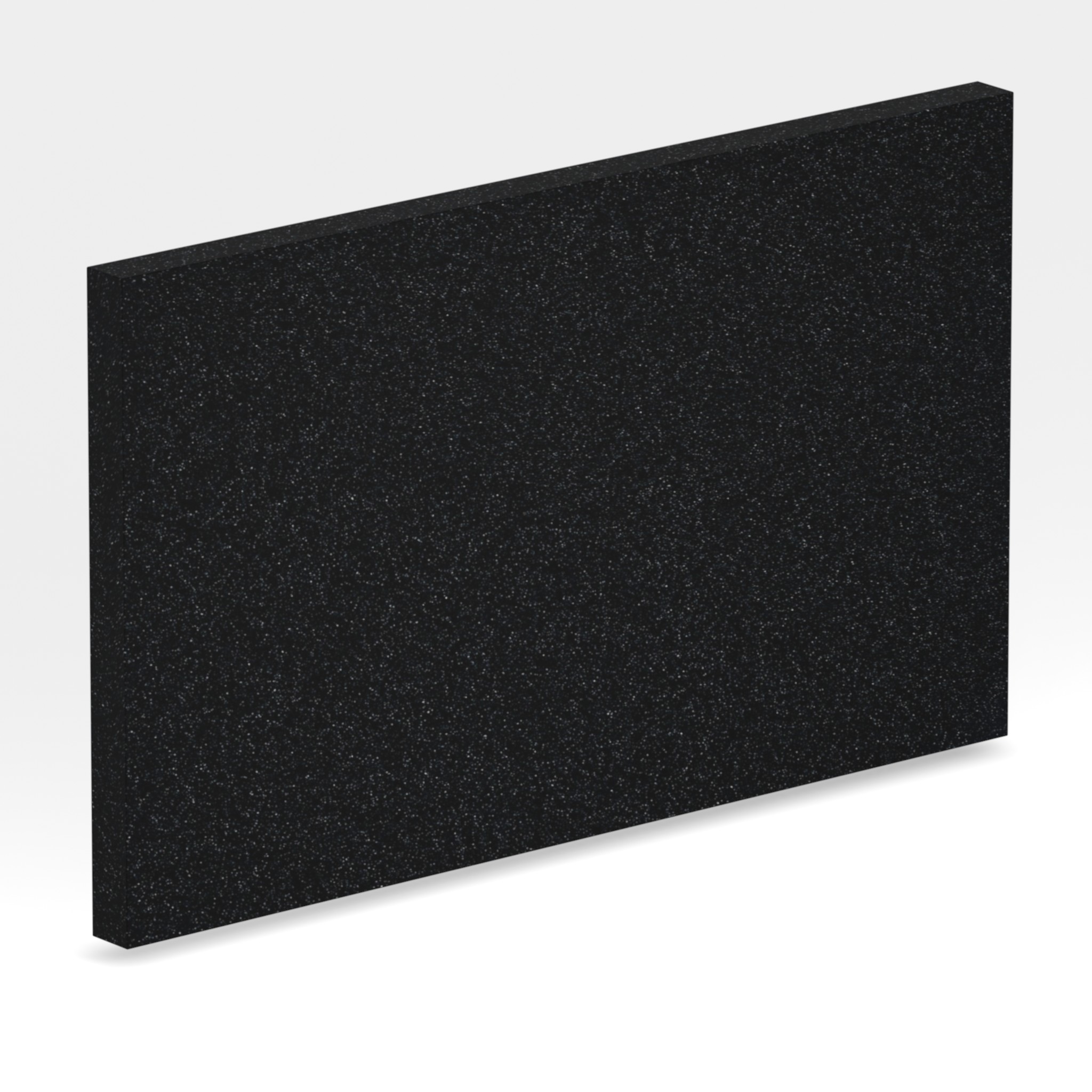 Rendu 3D de la tranche du coloris Deep Anthracite en Resine Corian