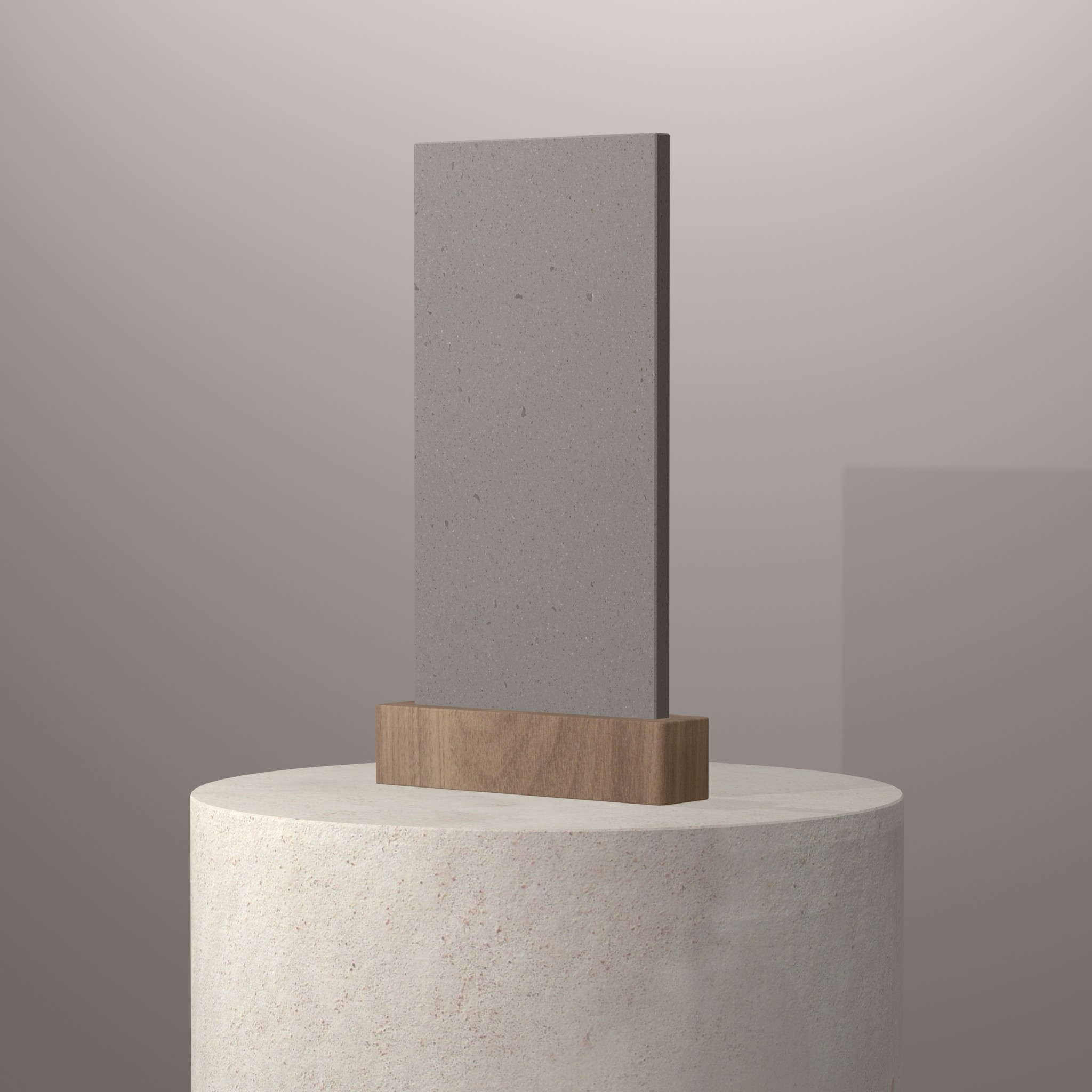 Rendu 3D du coloris Dove sur piédestal
