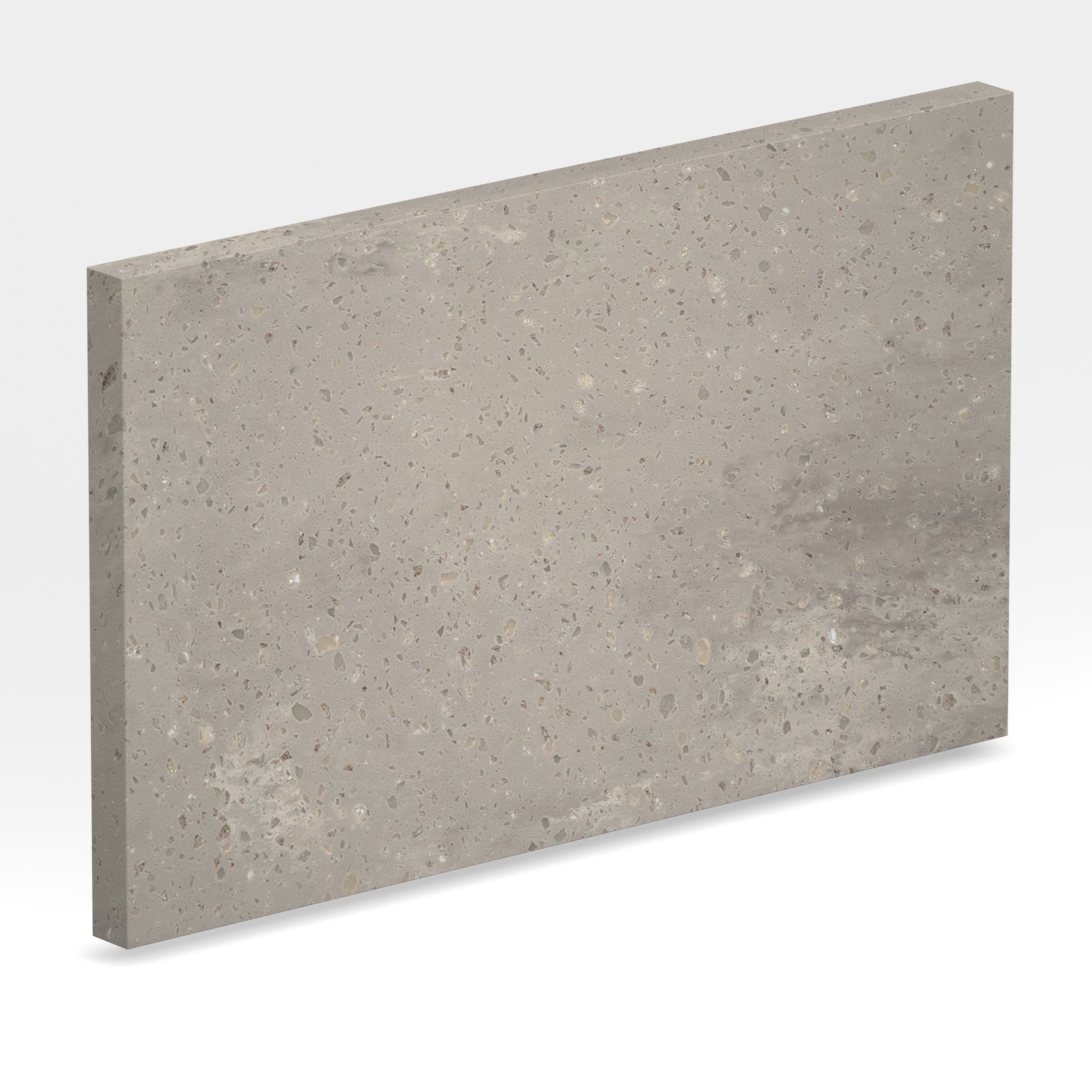 Rendu 3D de la tranche du coloris Neutral Aggregate en Resine Corian
