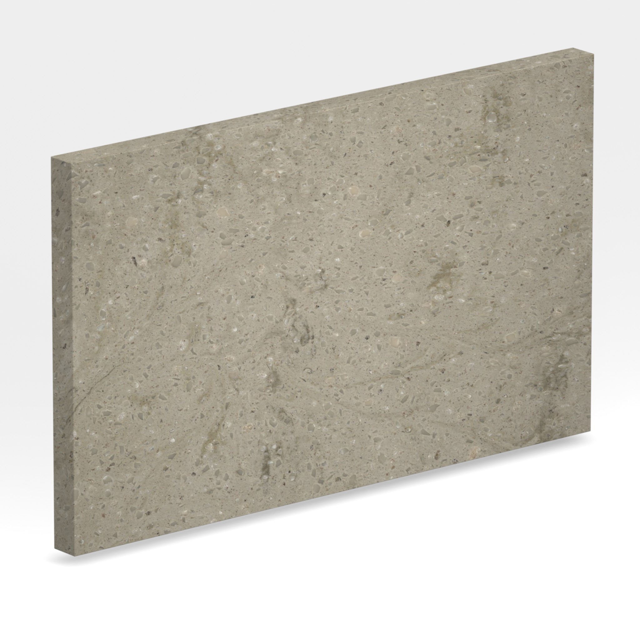 Rendu 3D de la tranche du coloris Sagebrush en Resine Corian