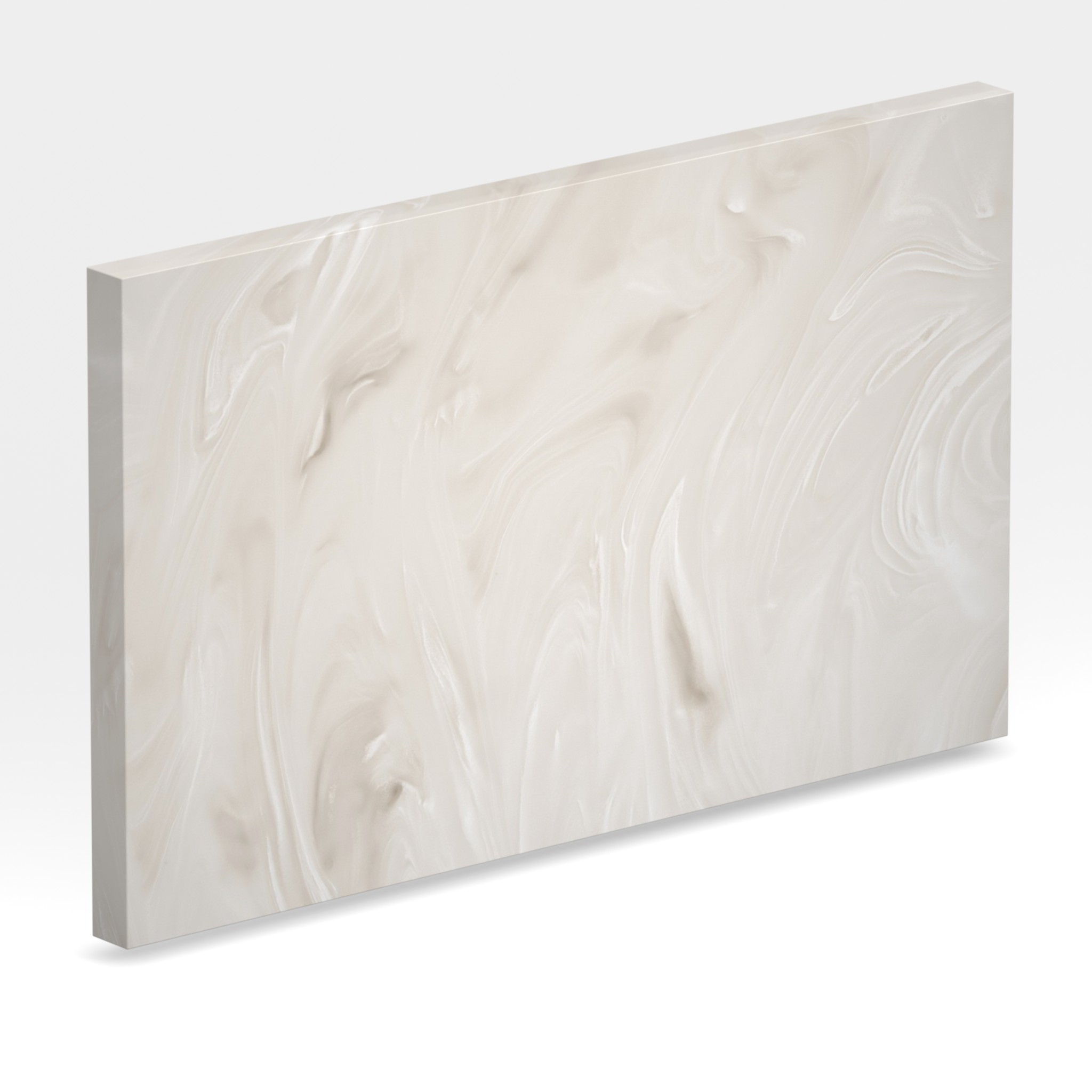 Rendu 3D de la tranche du coloris Sand Storm en Resine Corian