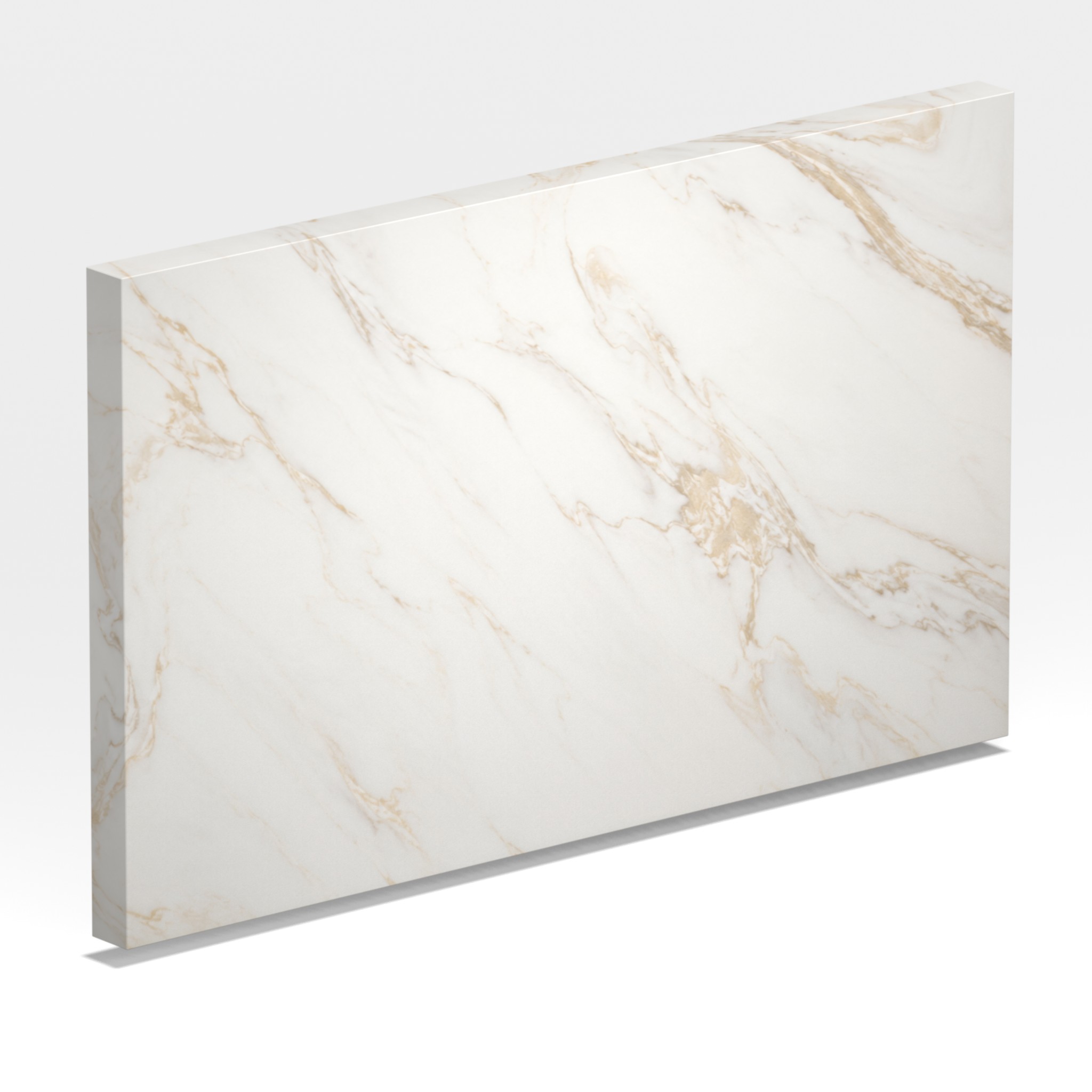 Rendu 3D de la tranche du coloris Vasto Greige en Resine Corian