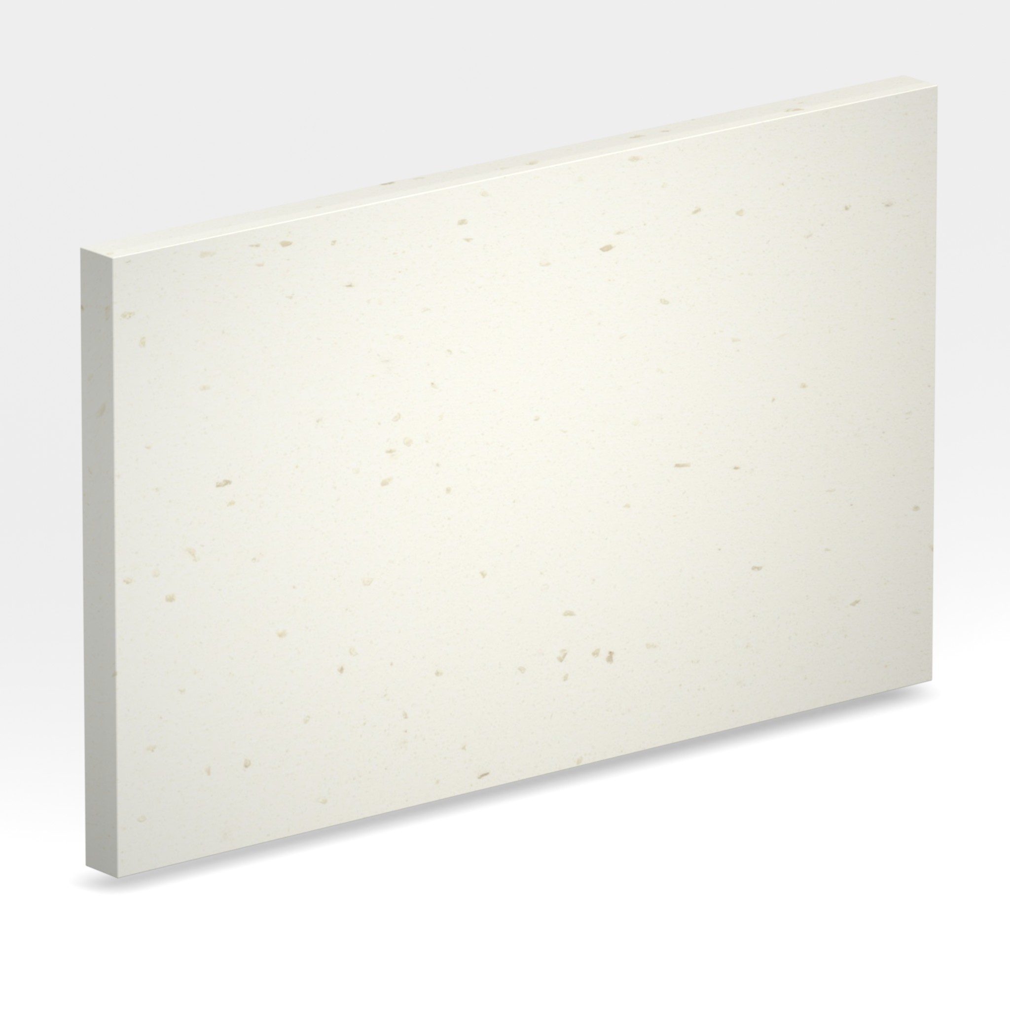 Rendu 3D de la tranche du coloris White Jasmine en Resine Corian
