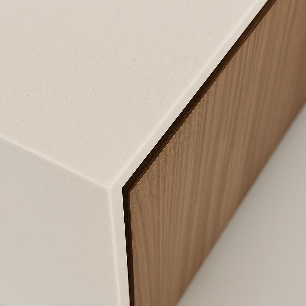 Réalisation n°2 du plan de travail Abalone en Resine Corian