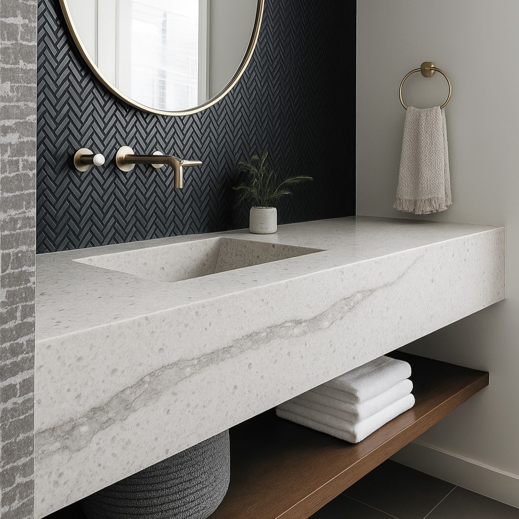 Réalisation n°3 du plan de travail Arrowroot en Resine Corian