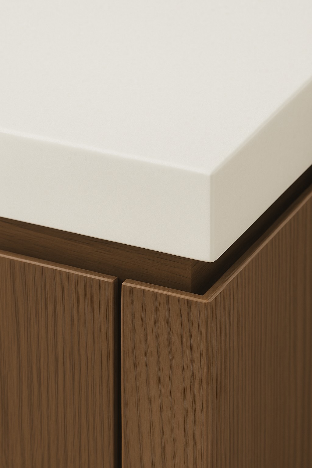Réalisation n°3 du plan de travail Artic Ice en Resine Corian