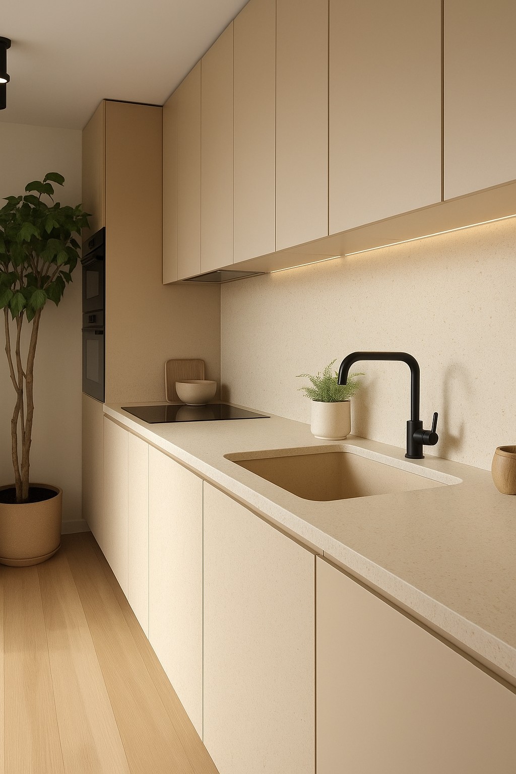 Réalisation n°1 du plan de travail Aurora en Resine Corian