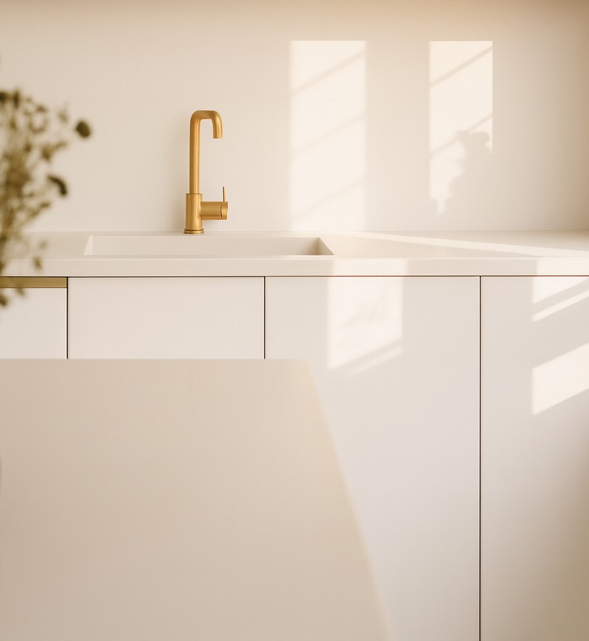 Réalisation n°1 du plan de travail Bone en Resine Corian