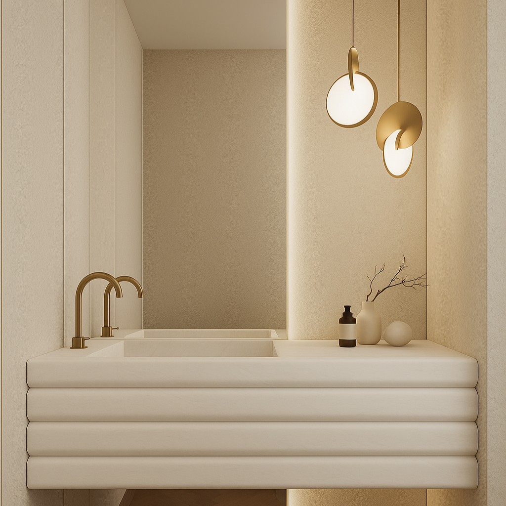 Réalisation n°2 du plan de travail Cirrus White en Resine Corian