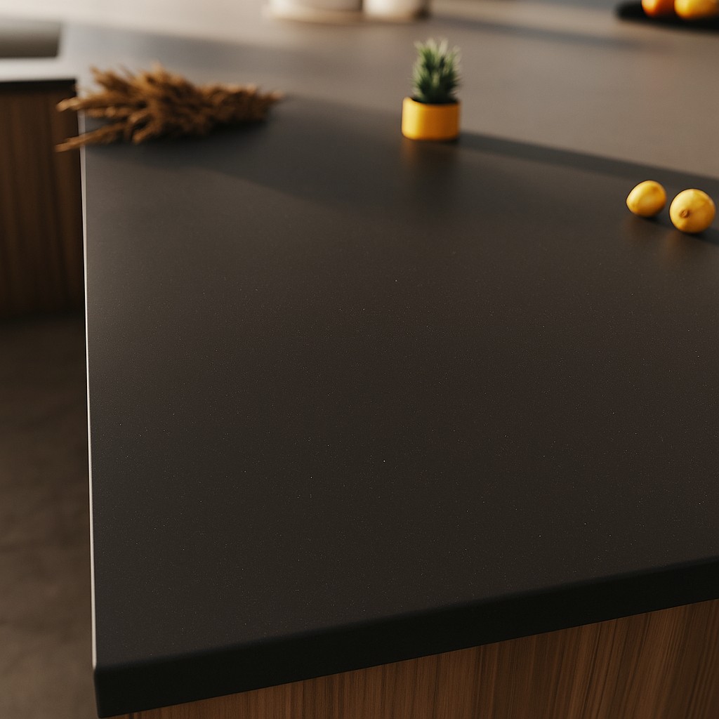 Réalisation n°3 du plan de travail Deep Mink en Resine Corian