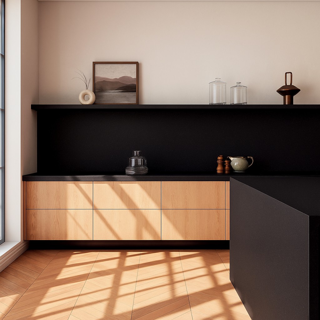 Réalisation n°1 du plan de travail Deep Night Sky en Resine Corian
