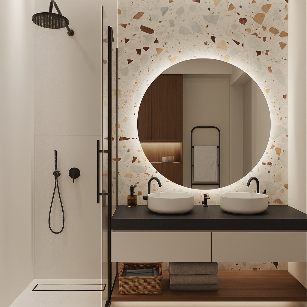 Réalisation n°1 du plan de travail Deep Titanium en Resine Corian