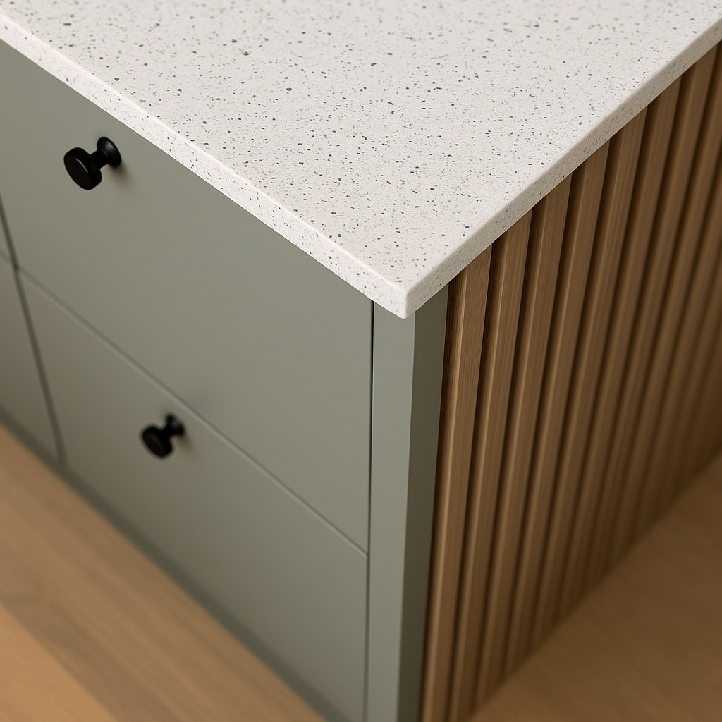 Réalisation n°1 du plan de travail Excavage en Resine Corian