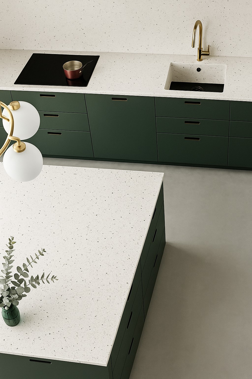 Réalisation n°2 du plan de travail Excavage en Resine Corian