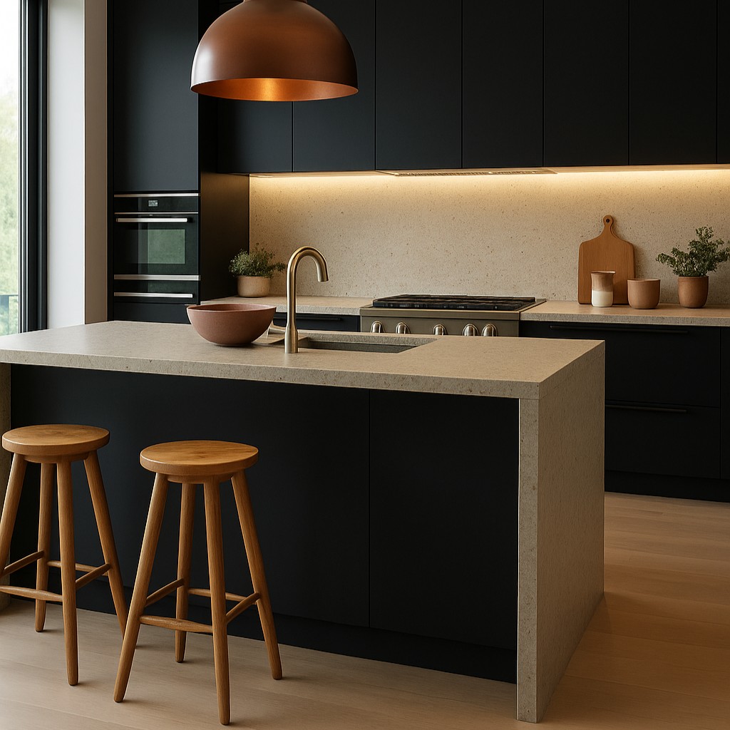 Réalisation n°1 du plan de travail Sagebrush en Resine Corian