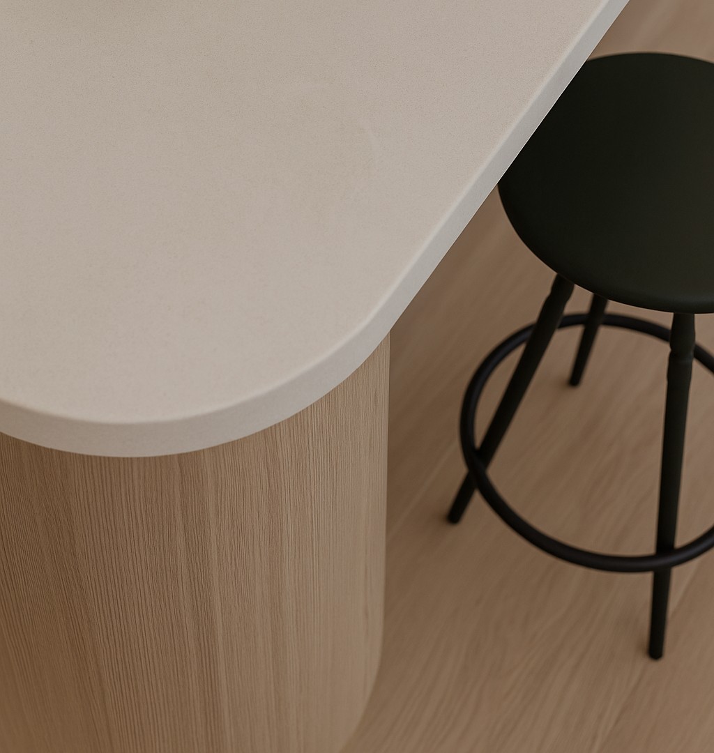 Réalisation n°2 du plan de travail Salt en Resine Corian