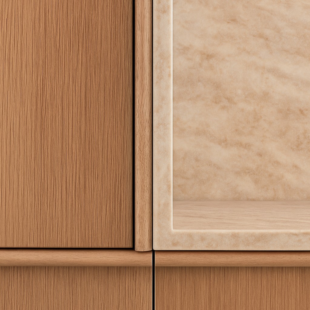 Réalisation n°1 du plan de travail Sandalwood en Resine Corian