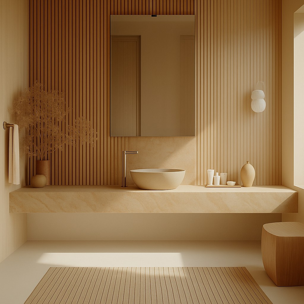 Réalisation n°3 du plan de travail Sandalwood en Resine Corian