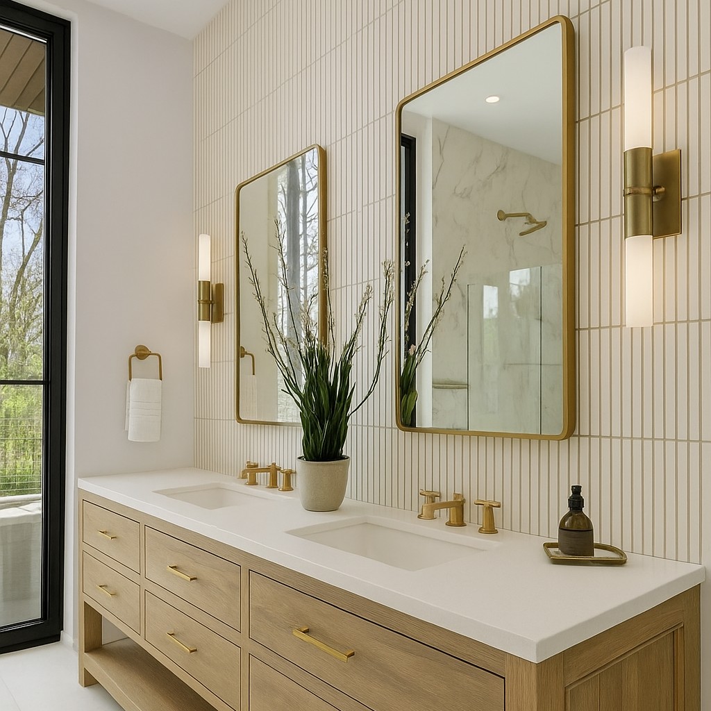 Réalisation n°2 du plan de travail Sparkling White en Resine Corian
