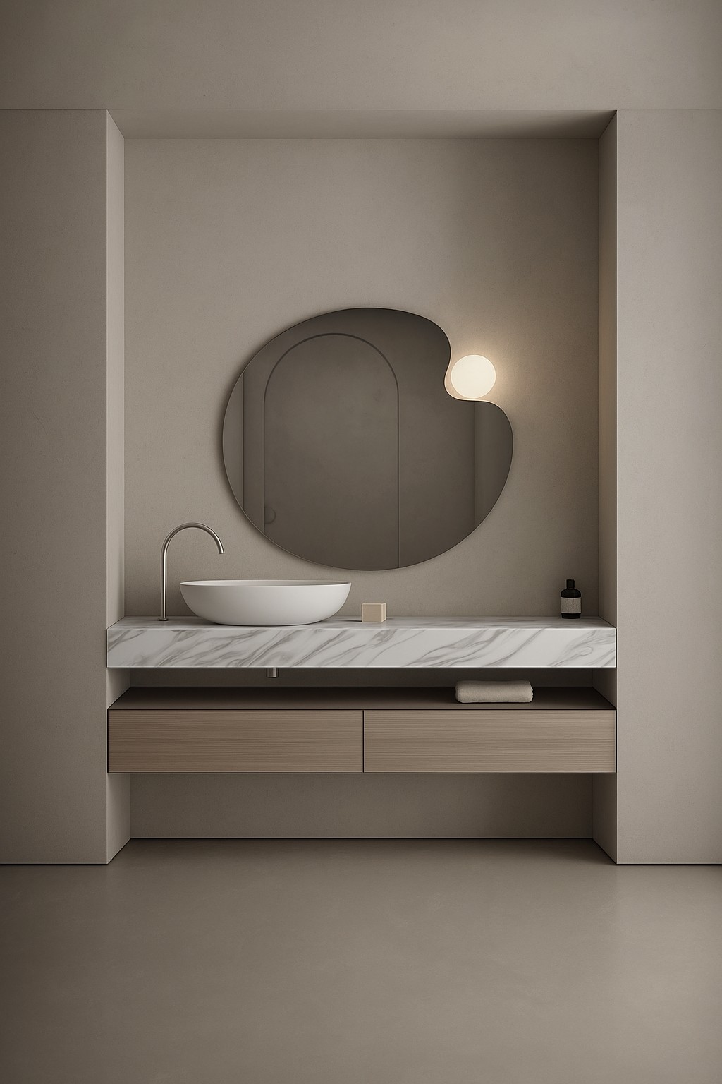 Réalisation n°2 du plan de travail Stonecrest Smoke en Resine Corian