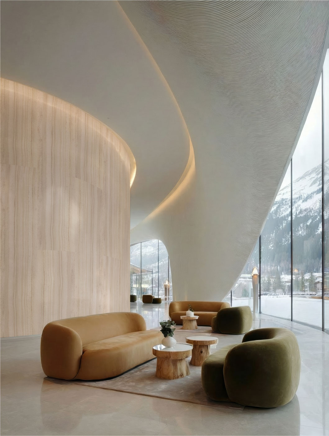 Réalisation n°3 du plan de travail Travertine Roma en Resine Corian