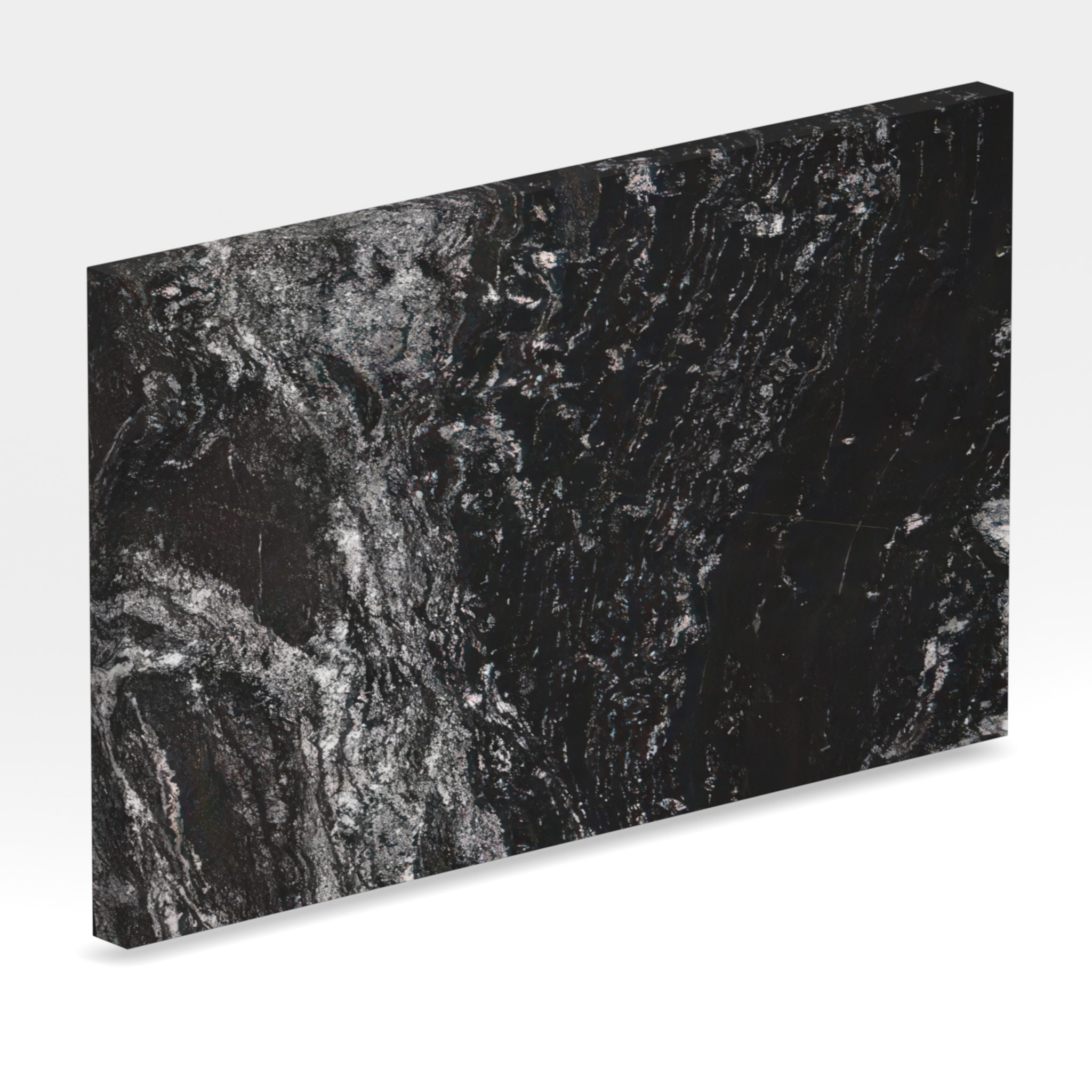 Rendu 3D de la tranche du coloris Black Beauty en Granit Sensa