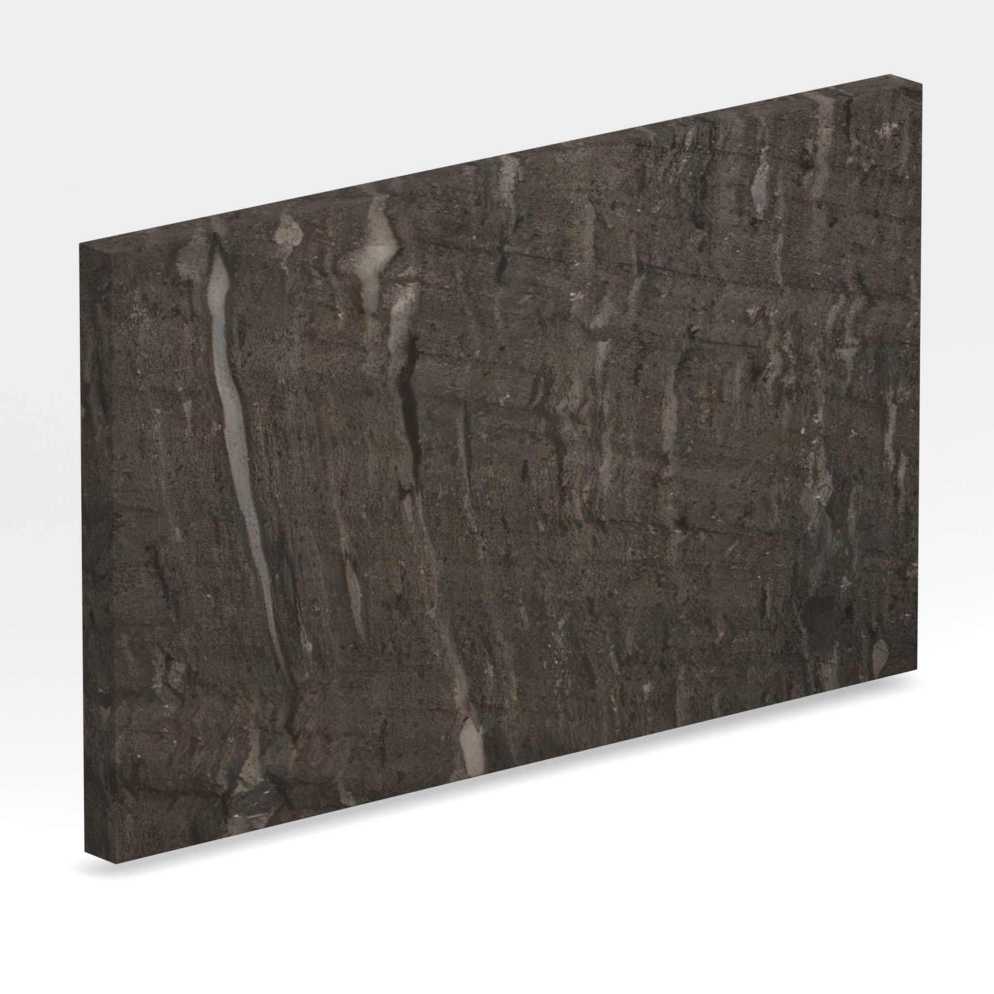 Rendu 3D de la tranche du coloris Brown Silk en Granit Texta