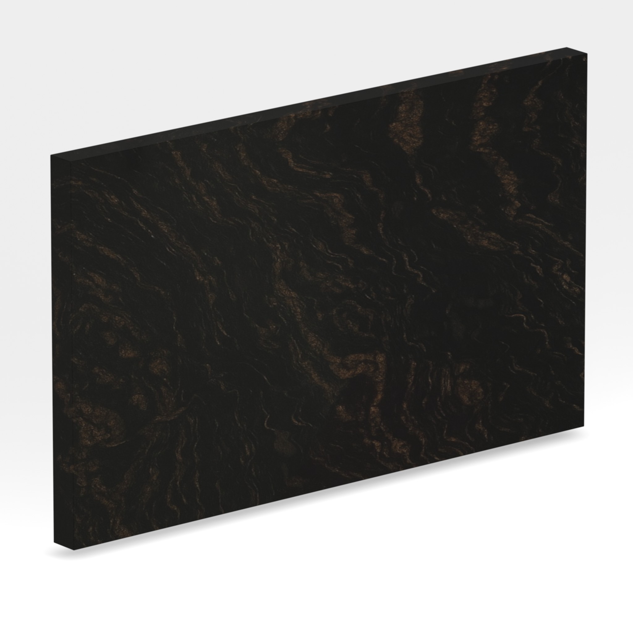 Rendu 3D de la tranche du coloris Titanium Cheyenne Barroco en Granit Texta