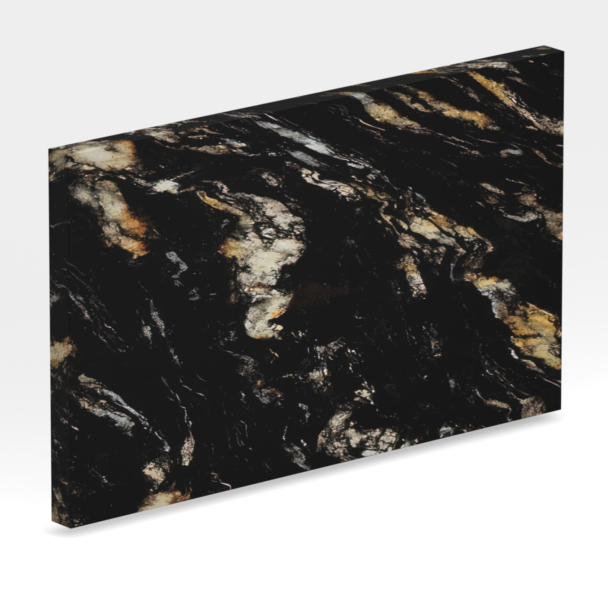 Rendu 3D de la tranche du coloris Titanium Gold en Granit Texta