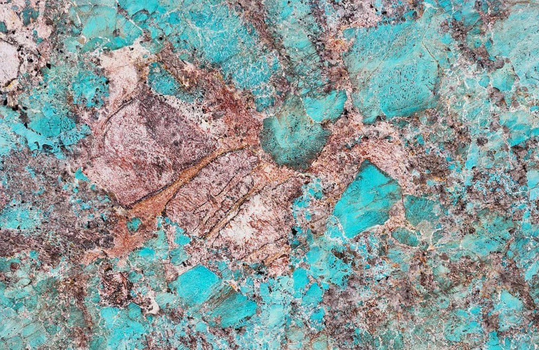 Épaisseur et finition de tranche du coloris Amazonite en Granit