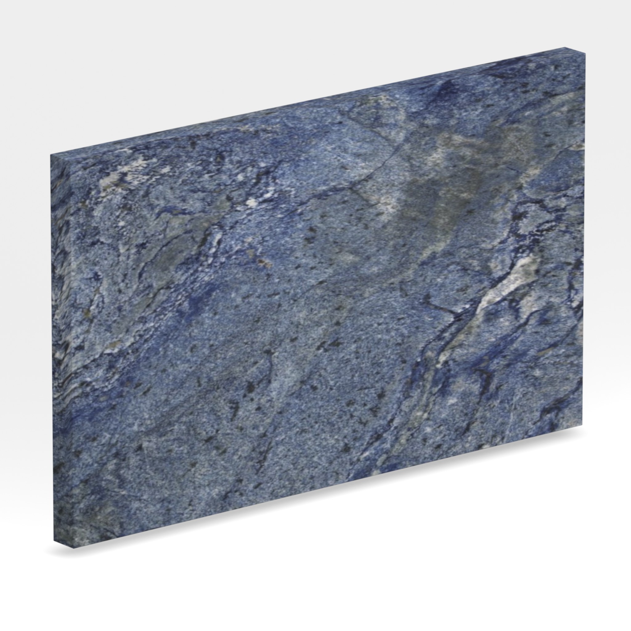 Rendu 3D de la tranche du coloris Azul Bahia en Granit