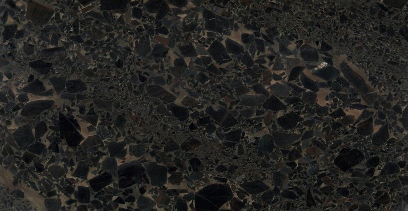 Épaisseur et finition de tranche du coloris Black Beauty en Granit