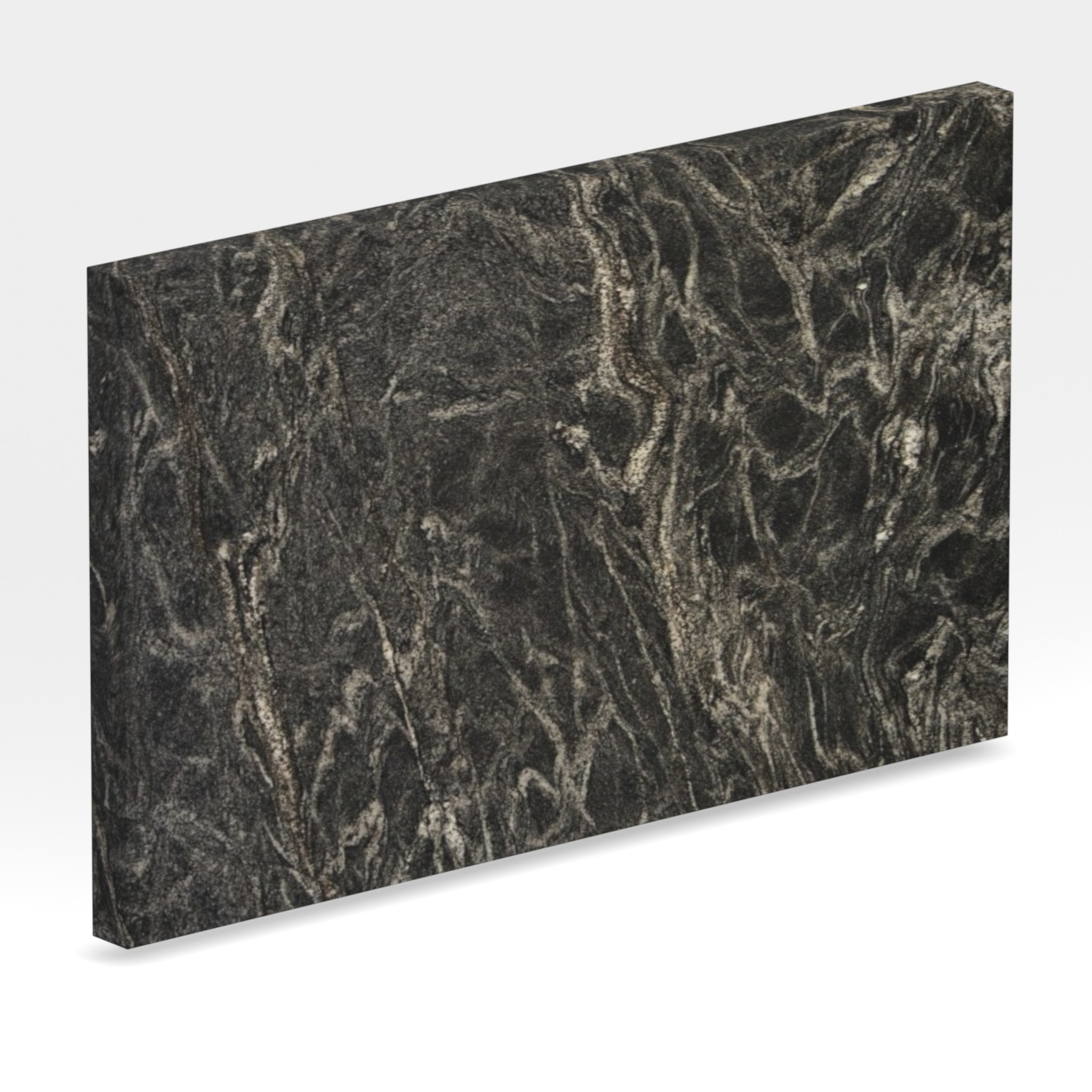 Rendu 3D de la tranche du coloris Black Cloud en Granit