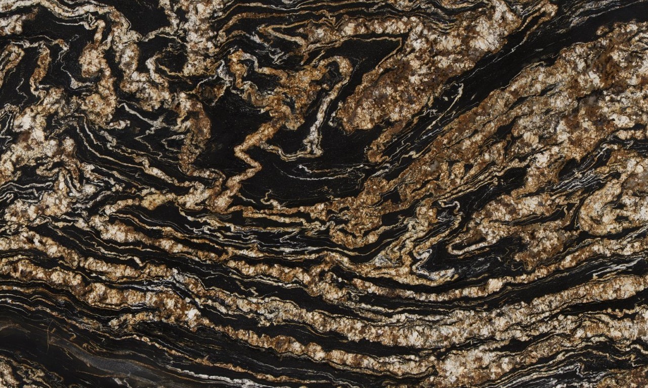 Épaisseur et finition de tranche du coloris Black Fusion en Granit