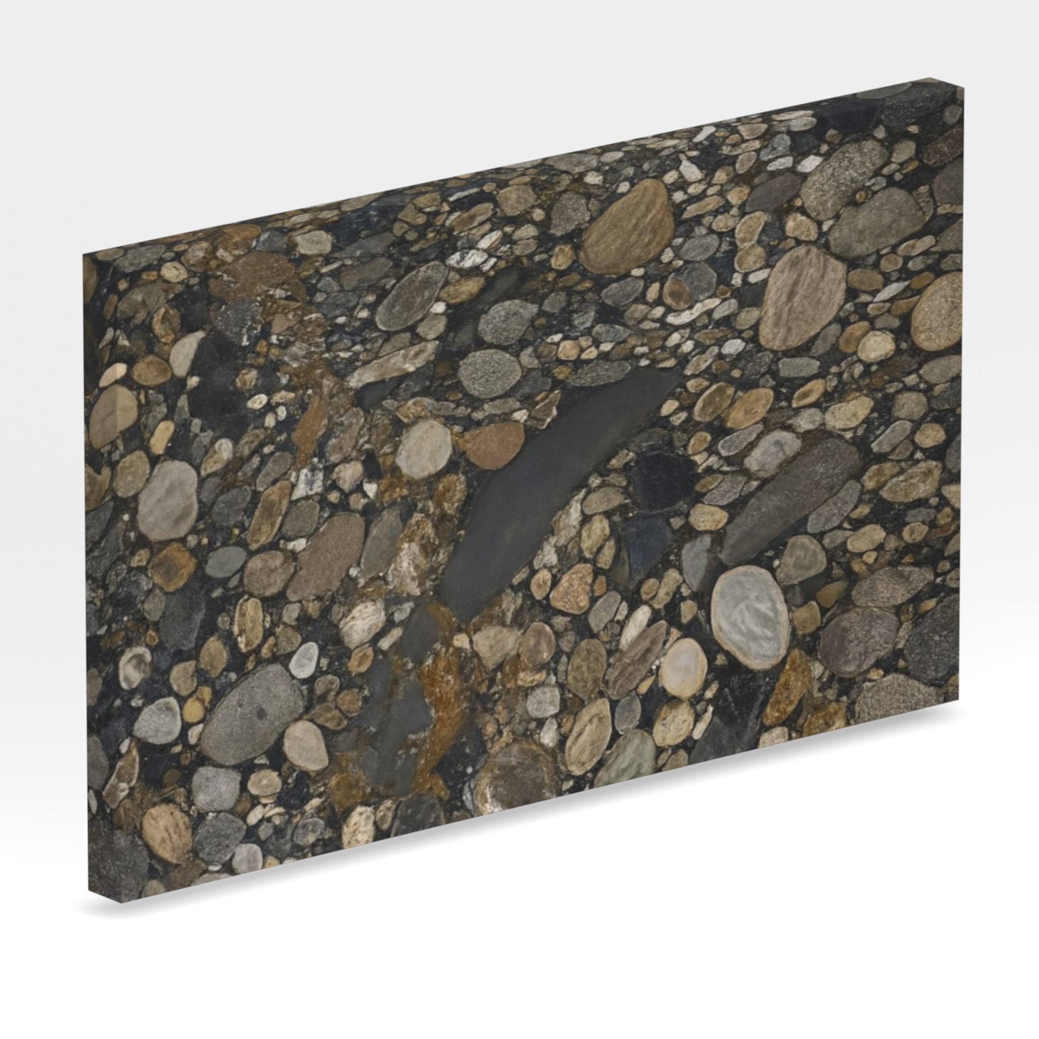Rendu 3D de la tranche du coloris Brown Marinace en Granit