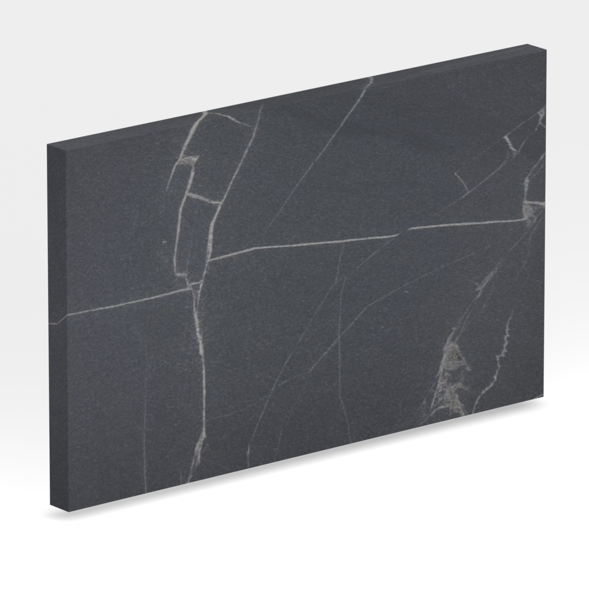 Rendu 3D de la tranche du coloris Jurassic Black en Granit