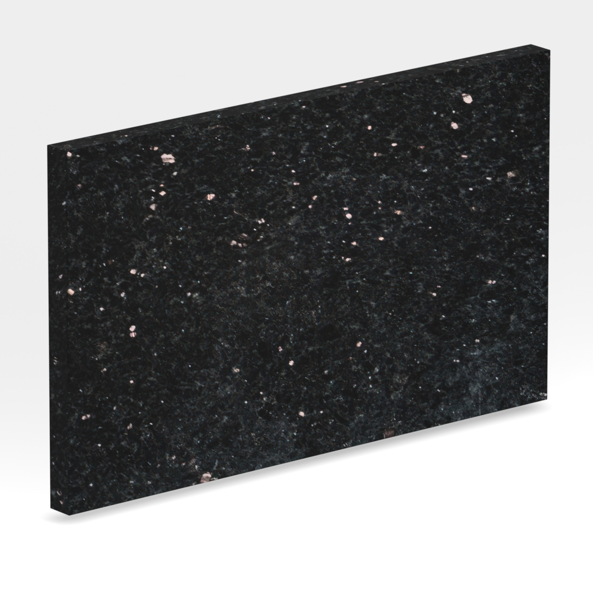 Rendu 3D de la tranche du coloris Noir Galaxy en Granit