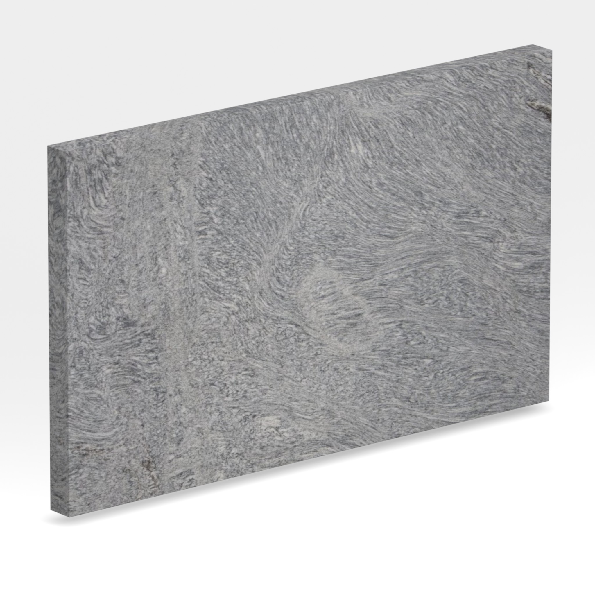 Rendu 3D de la tranche du coloris Silver Cloud en Granit
