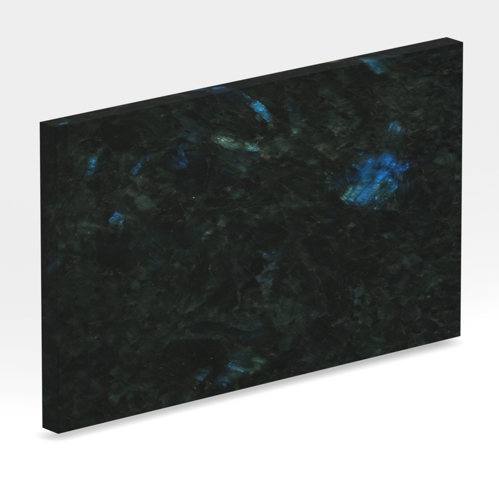 Rendu 3D de la tranche du coloris Vert Labrador en Granit