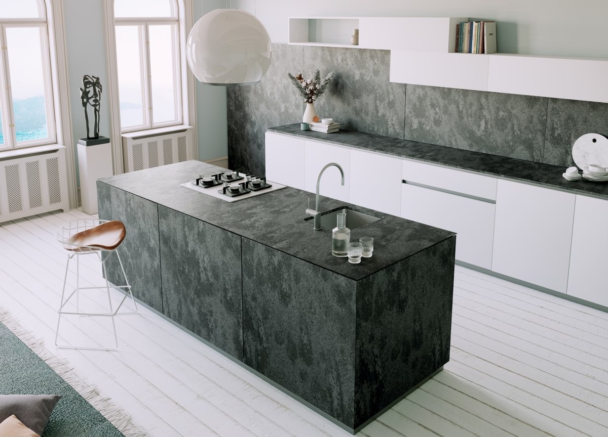 Réalisation n°3 du plan de travail Mystic Grey en Granit