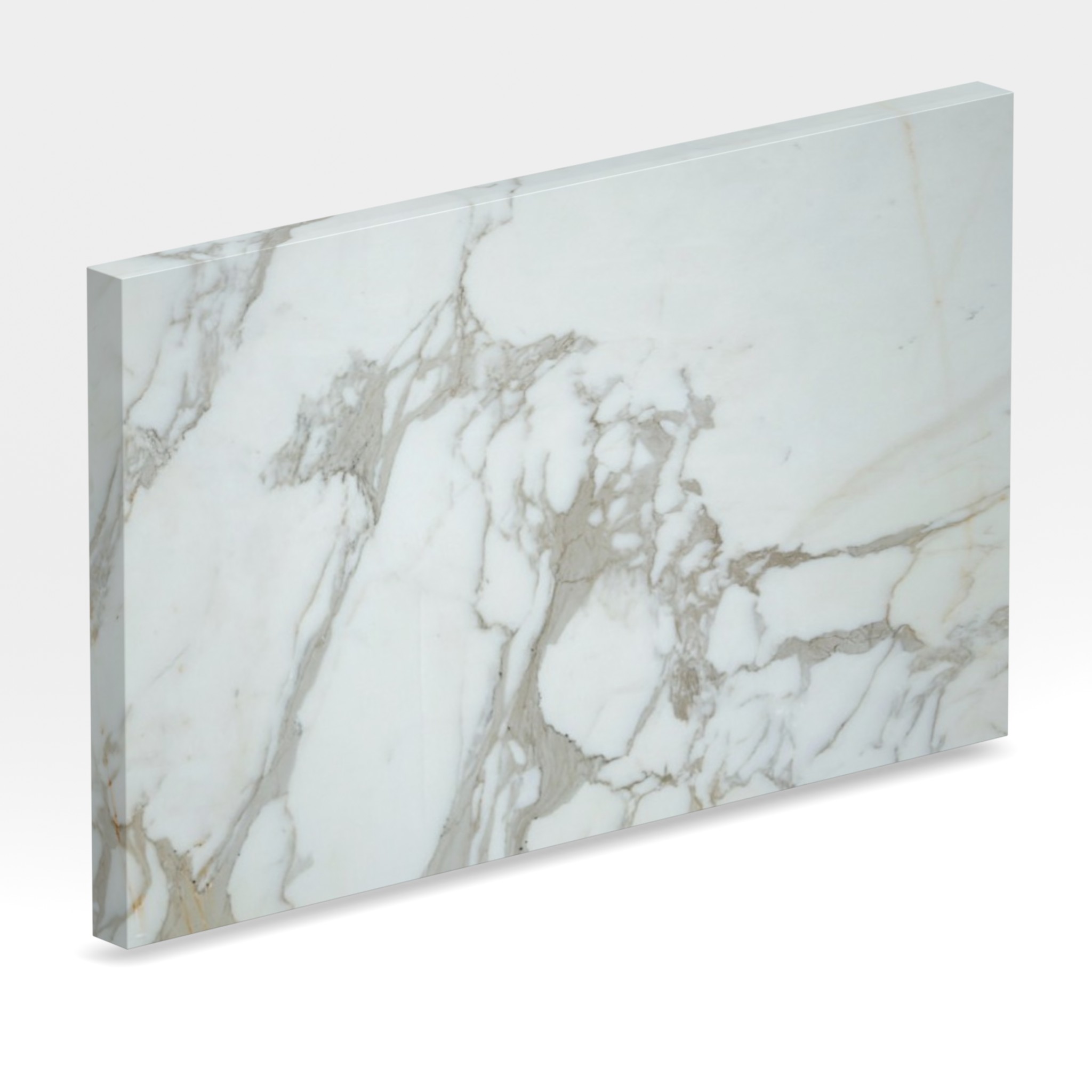 Rendu 3D de la tranche du coloris Calacatta Gold en Marbre