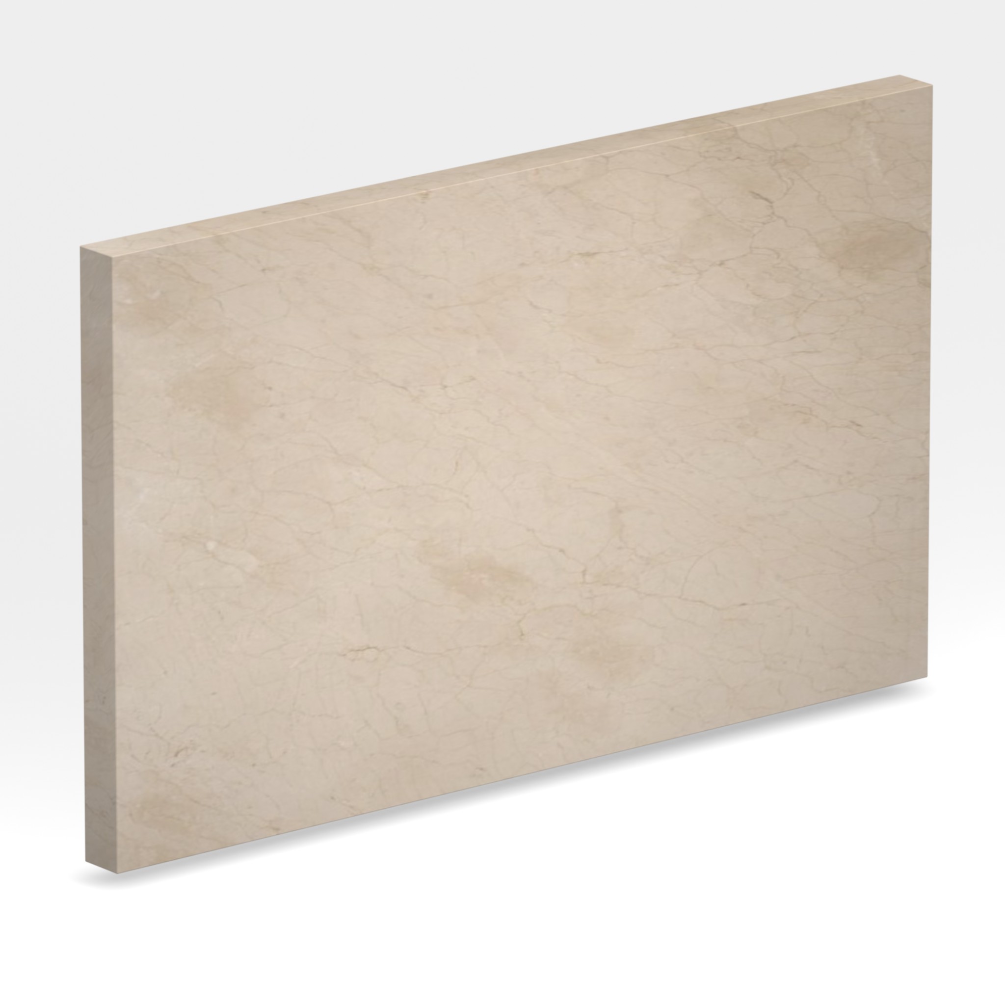 Rendu 3D de la tranche du coloris Creme Marfil Extra en Marbre