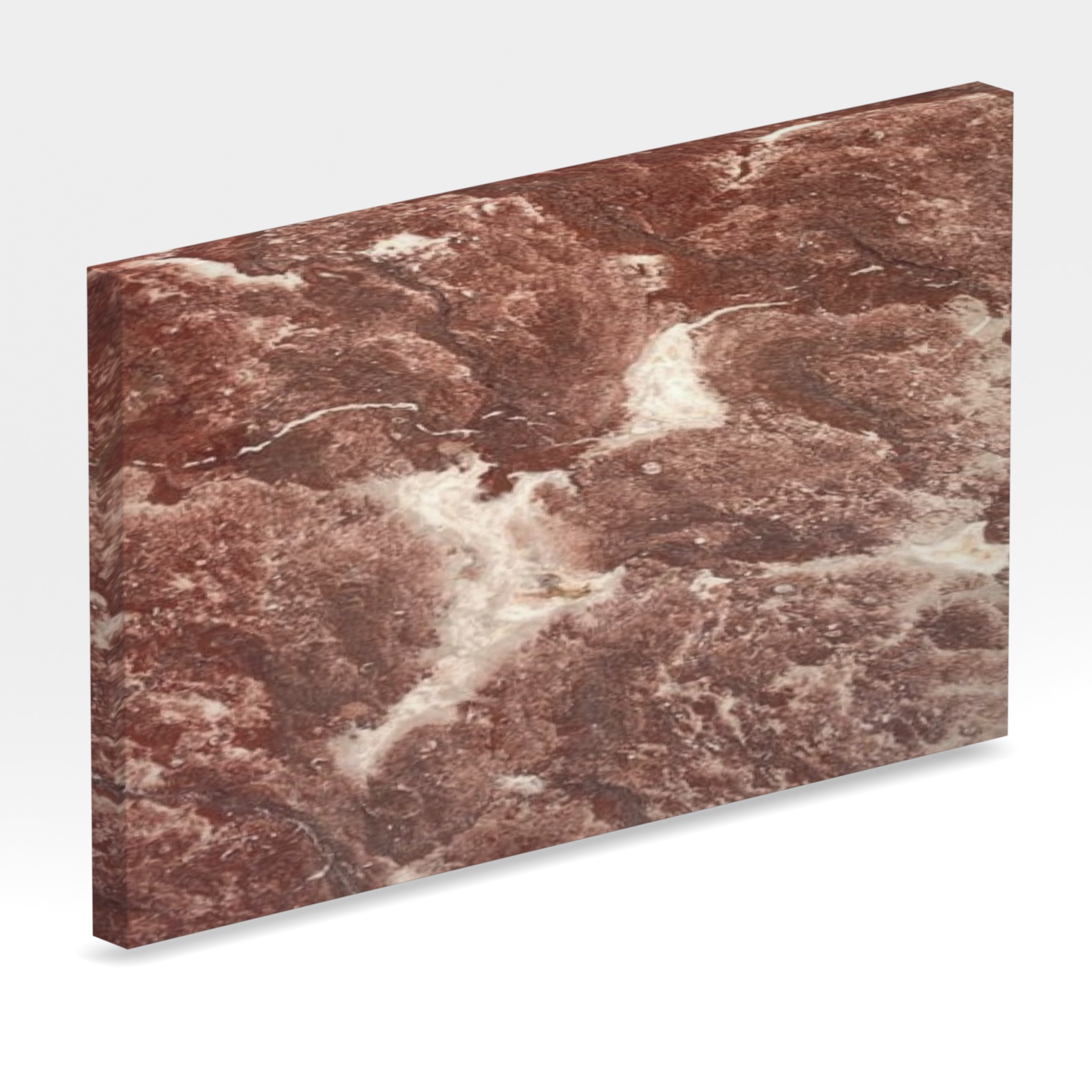 Rendu 3D de la tranche du coloris Fleur Rouge en Marbre