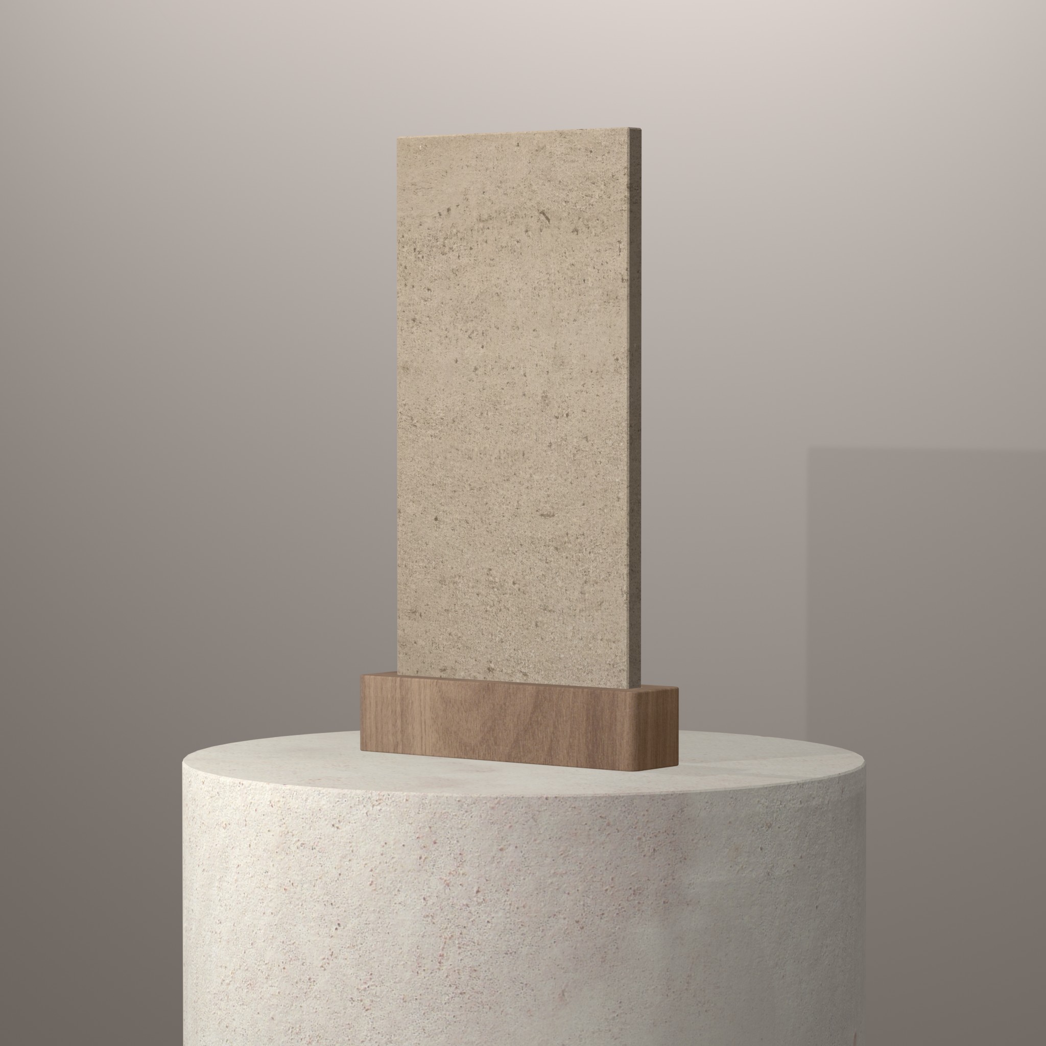 Rendu 3D du coloris Moca Creme sur piédestal