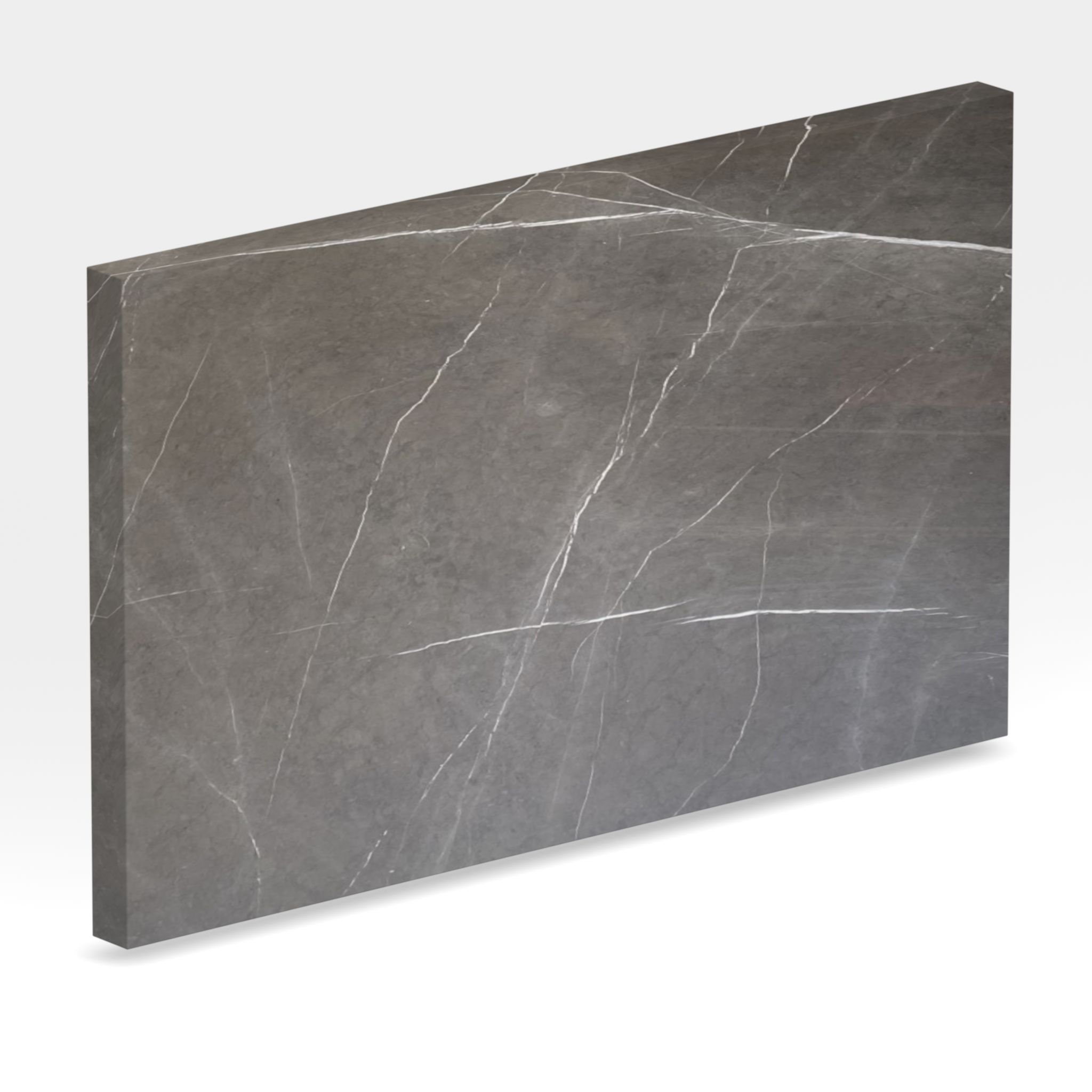 Rendu 3D de la tranche du coloris Pietra Grey en Marbre